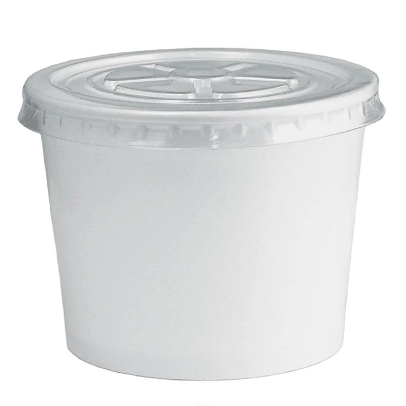 16 Oz. Ice Cream Cup Flat Lid – Pack Of 50