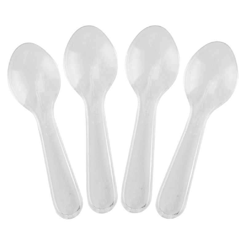 3 Clear Tasting Spoon