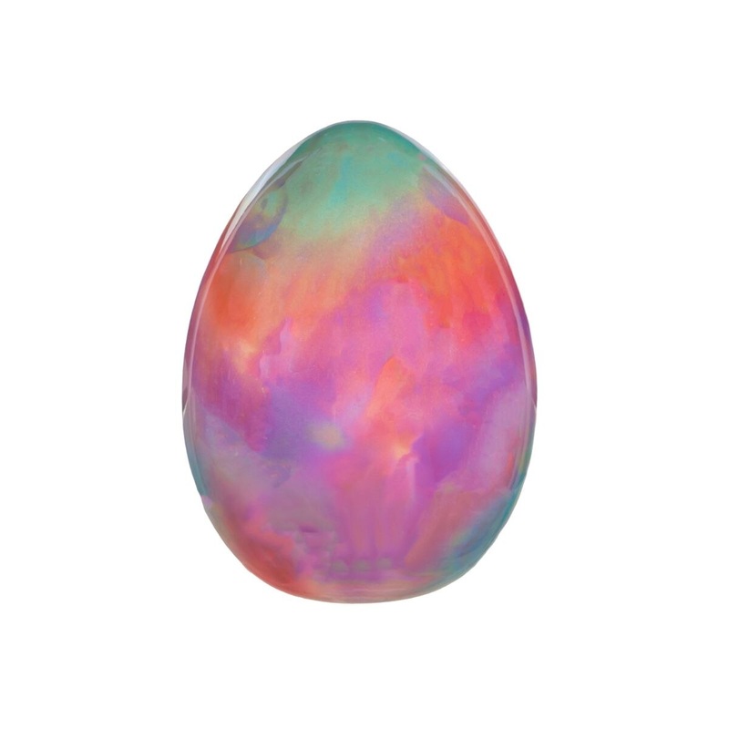 6 Iridescent Egg Ceramic Table Decor