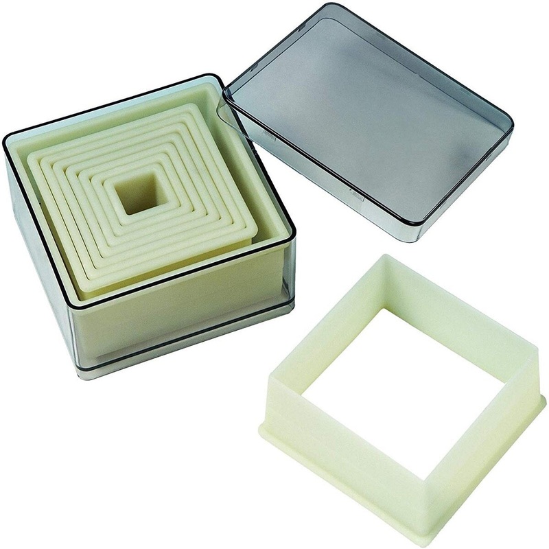 Fat Daddio’s Square Pastry Cutters – 9 pc. Set