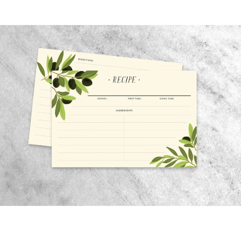 Olive Recipe Cards