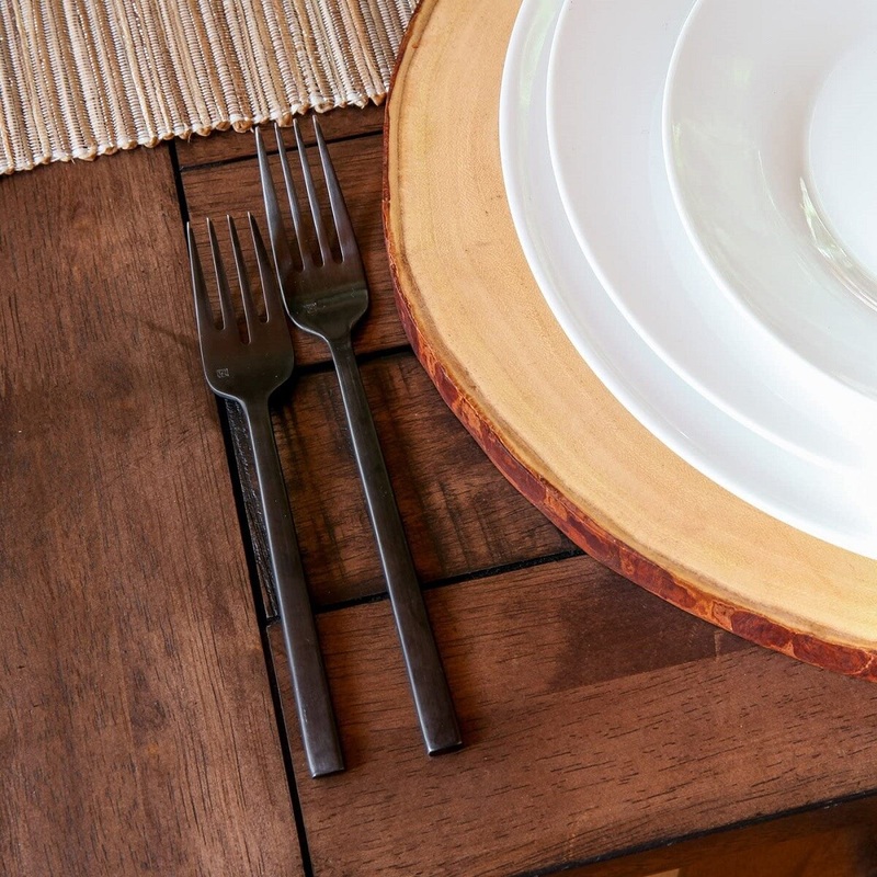 Arezzo Brushed Black Table Fork