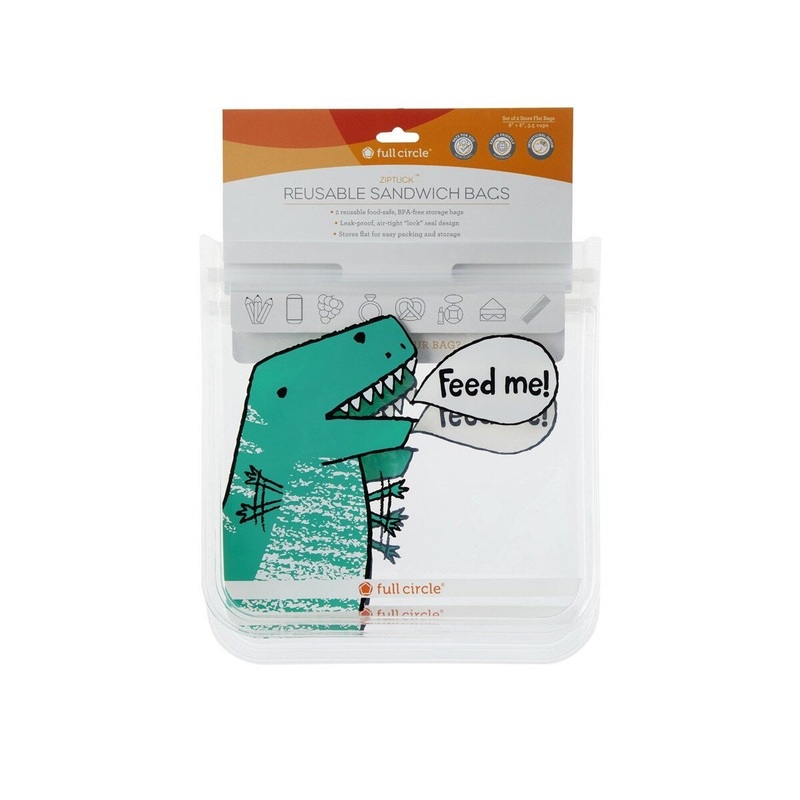 Reusable Sandwich Bags – Dinosaur – Set of 2