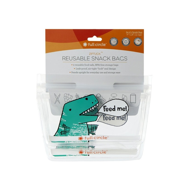 Reusable Snack Bags – Dinosaur – Set of 2