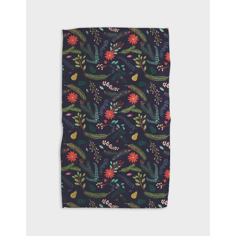Branches Pear Blue Kitchen Tea Towel