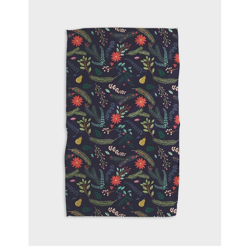 Branches Pear Blue Tea Towel