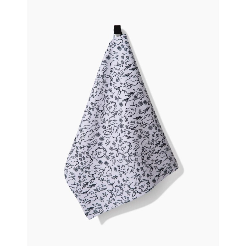 Bunny Rabbit Garden Tea Towel