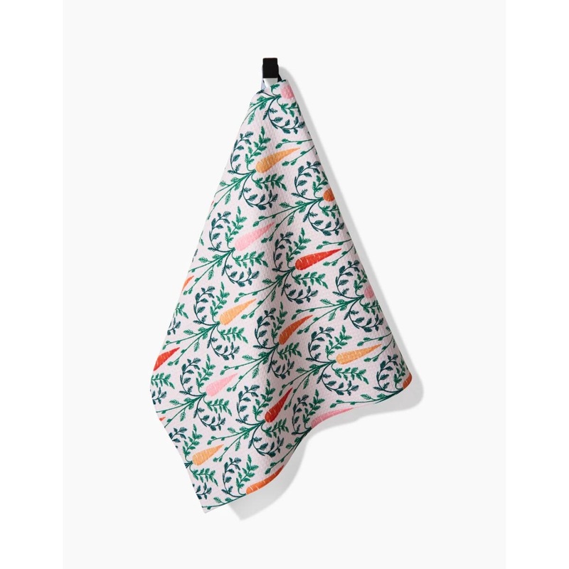 Carrot Damask Tea Towel