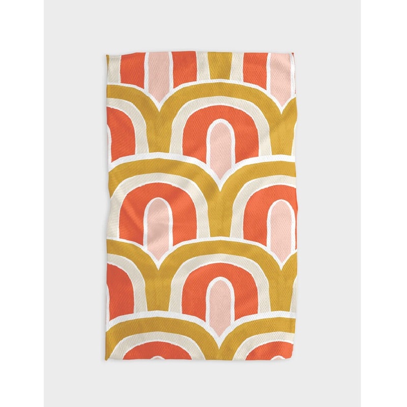 Geometry Tea Towel- Gold Bows
