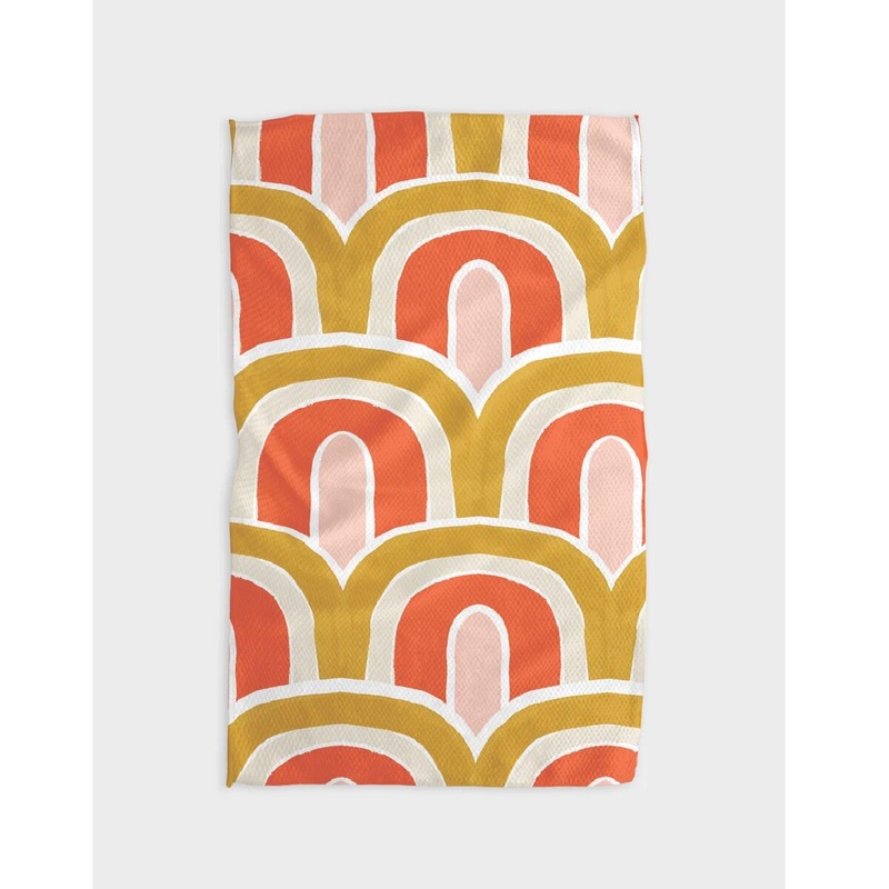 Geometry Towel- Gold Bows