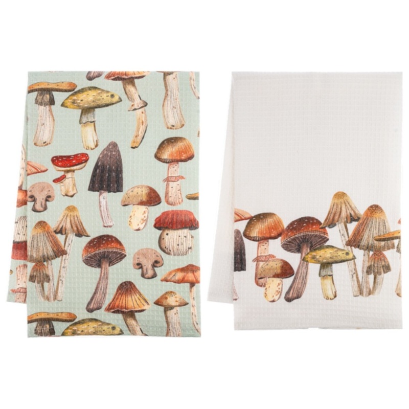 Mushroom Pattern Tea Towel