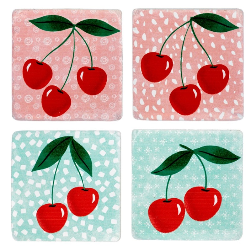 Retro Cherry Coaster