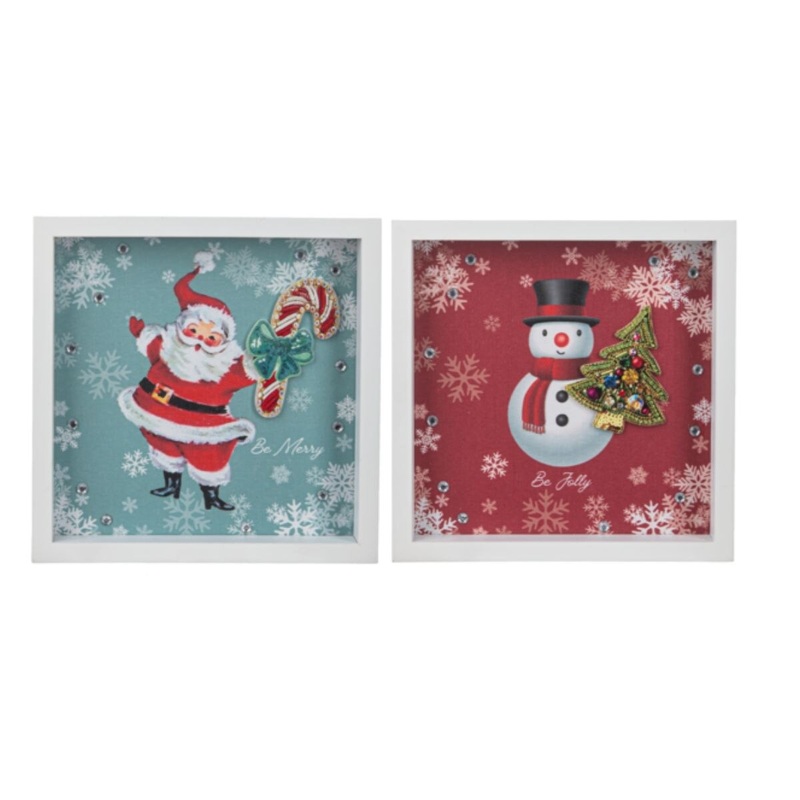 Santa & Snowman Tabletop Block