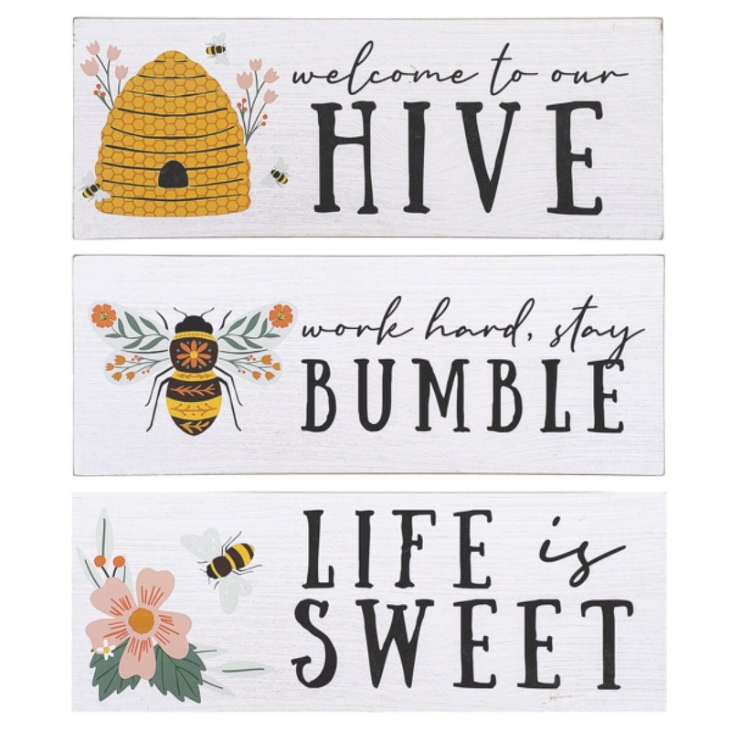 Stay Bumble, Hive, Sweet Bee Wall Decor