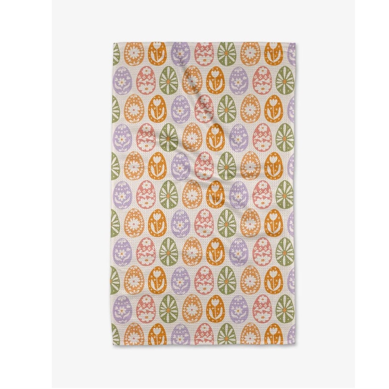 Floral Easter Egg Tea Towel