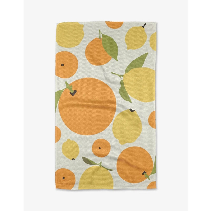 Geometry Towel- Sunny Lemons & Oranges