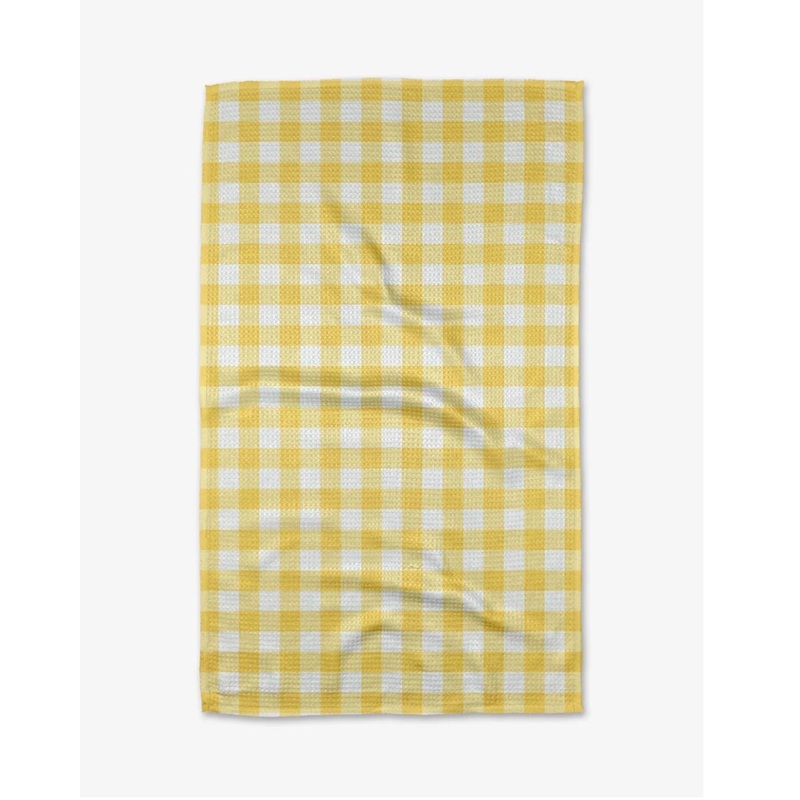 Lemon Gingham Tea Towel
