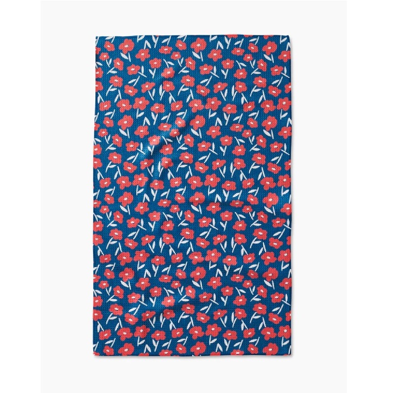 Luca Daisy Red Tea Towel