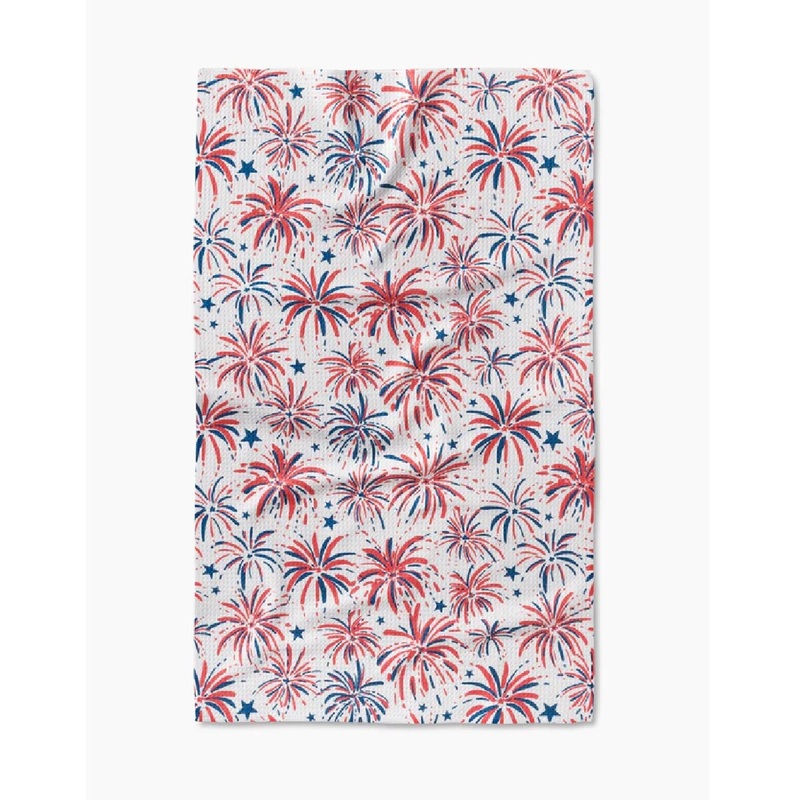 Stars And Fireworks Tea Towel