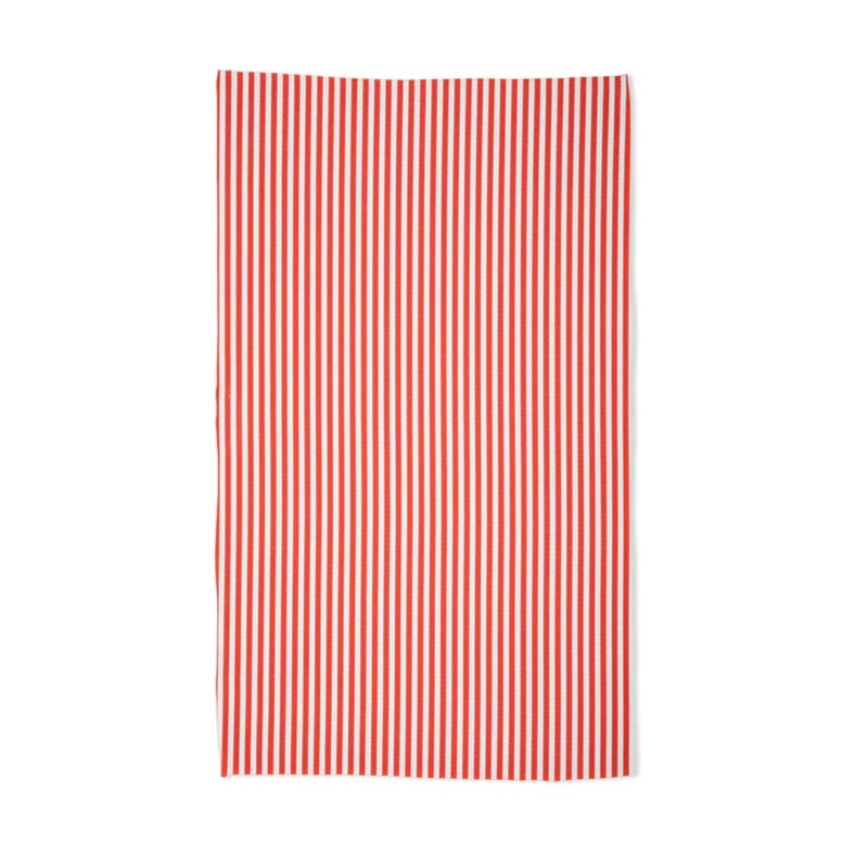 Summer Strip Red Tea Towel