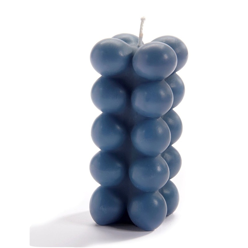 Tall Blue Bubble Candle(dis)