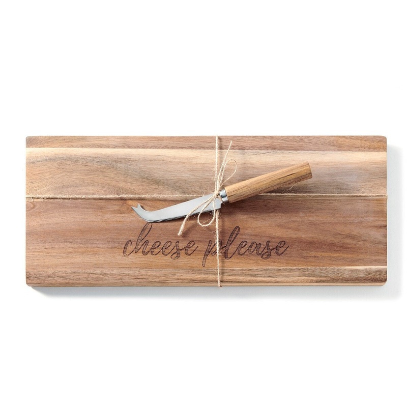 Wood Cheese Board & Knife Set(dis)