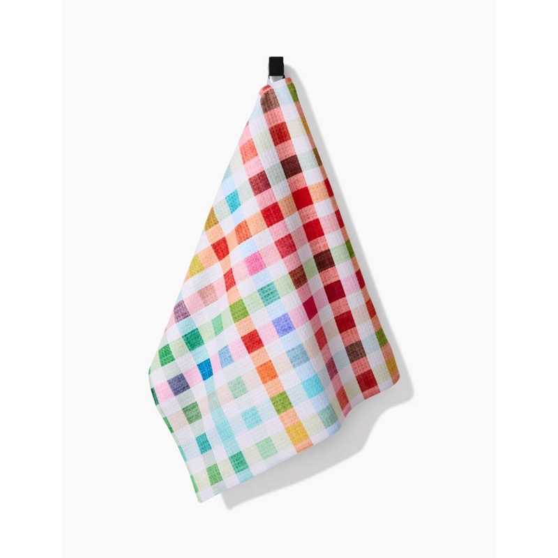 Woven Spring Plaid Tea Towel