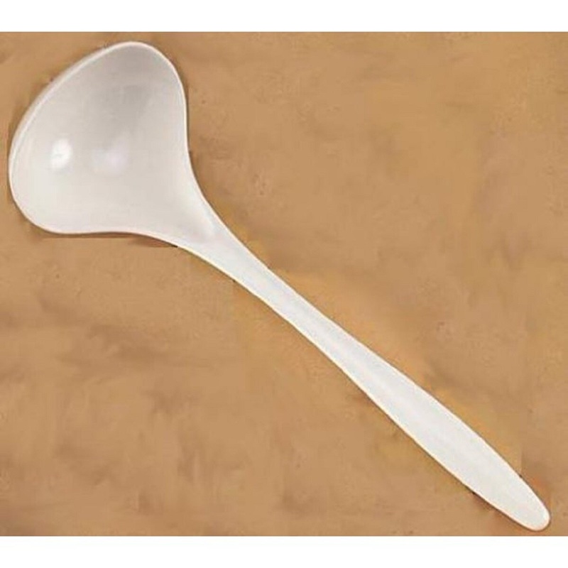 11.25 White Melamine Soup Ladle