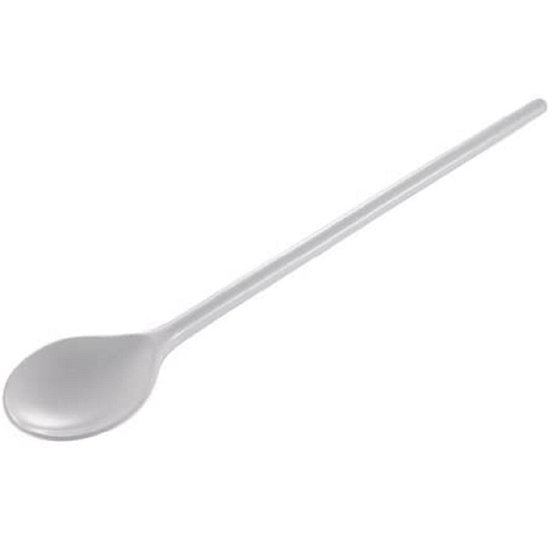 12 White Round Mixing Spoon