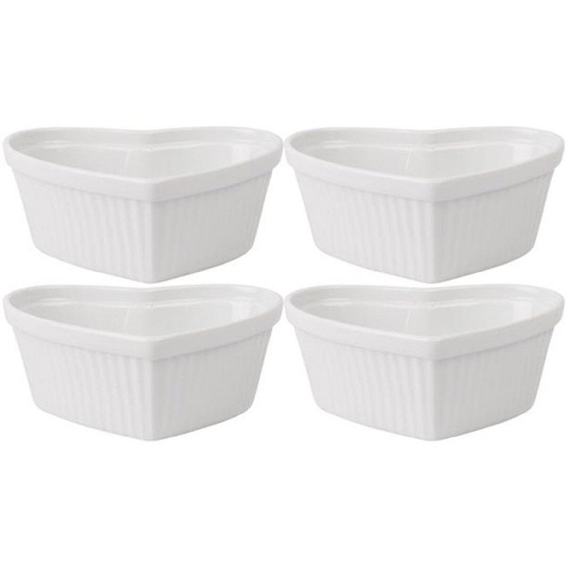 8 Oz Heart Shape Ramekin – Set of 4