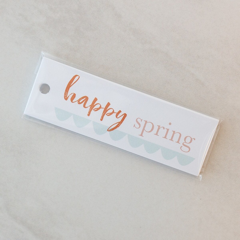 Happy Spring Long Gift Tag – 8 Count