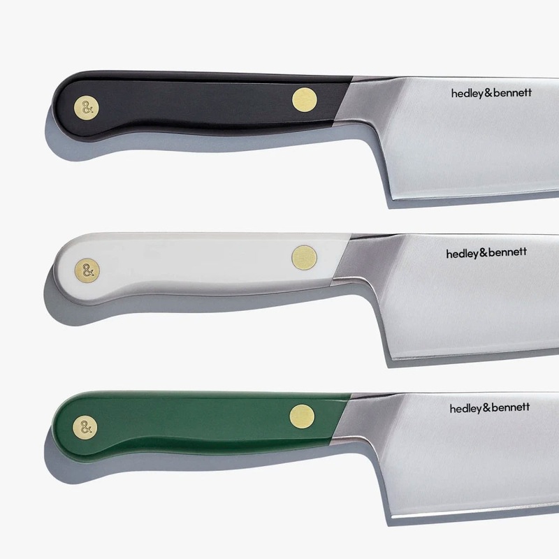 Hedley & Bennett Chef Knife 8|Enoki White|Shiso Green|Caviar Black