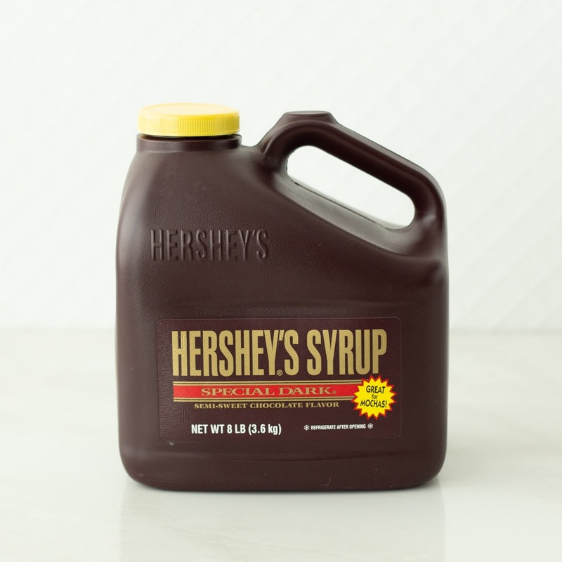 Hershey’s RTU Special Dark Chocolate Syrup Topping – 8 lb. Jug