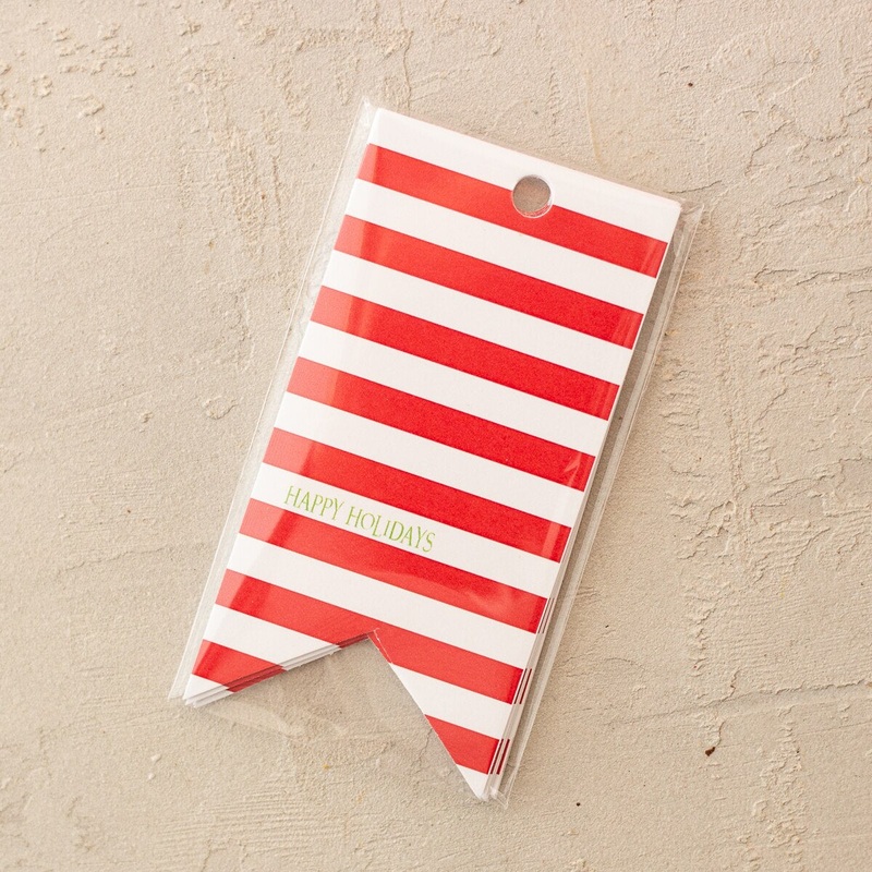 Holiday Striped Gift Tags – 8 Count