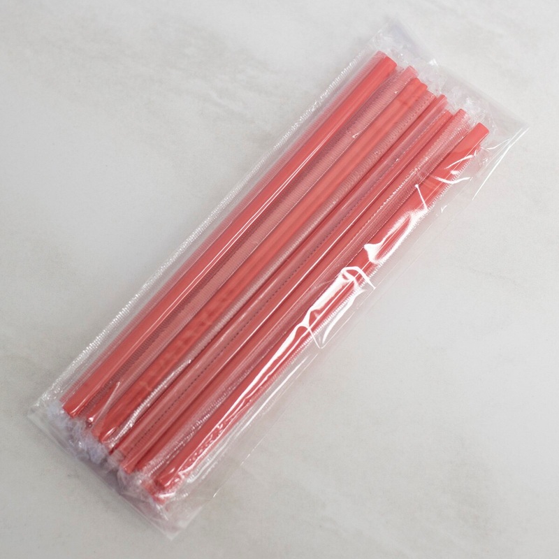 Red Heart-Shaped Plastic Straw – 20 Count