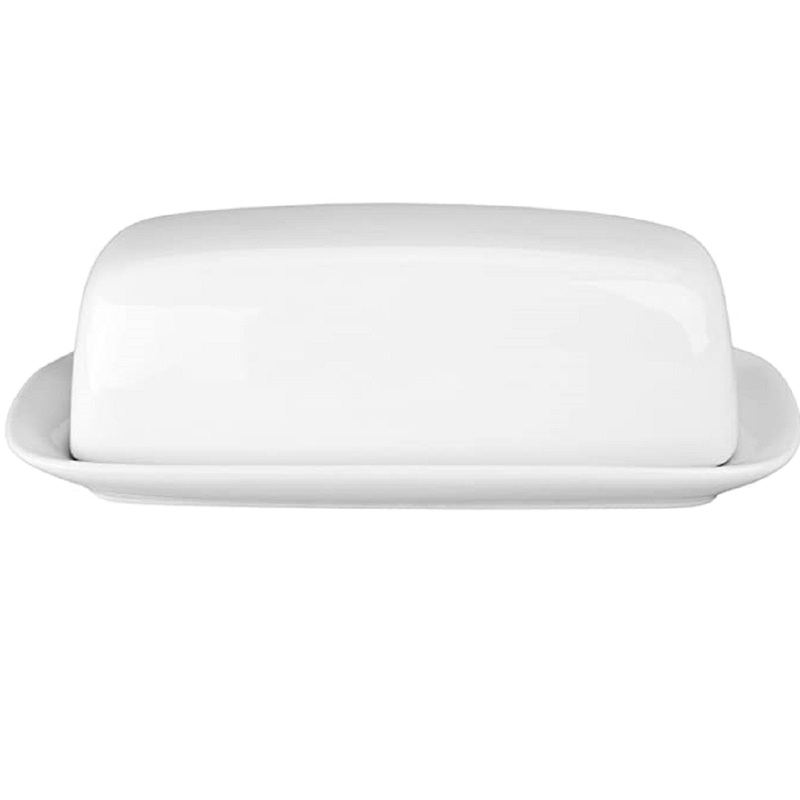 White Covered Butter Dish