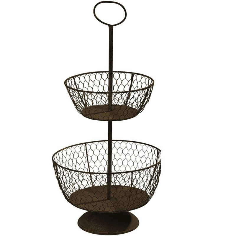 2 tier  23H Planter Basket- Bronze