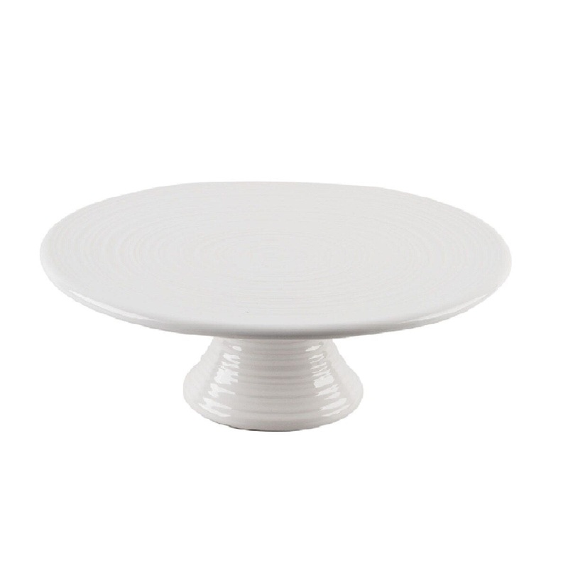 8.25 Ceramic Pottery-Style Cake Stand