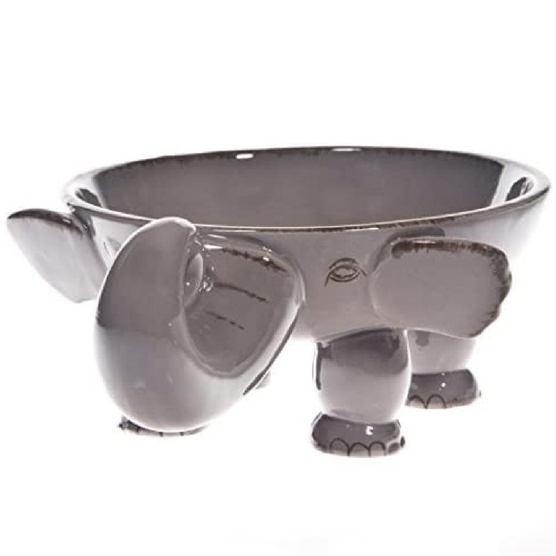 8 Gray Elephant Bowl w/Feet