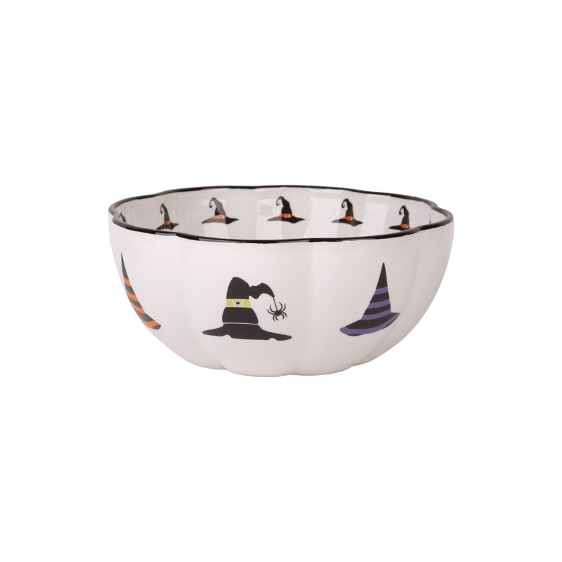 9.3 in White Scallop The Witch is in Candy Bowl