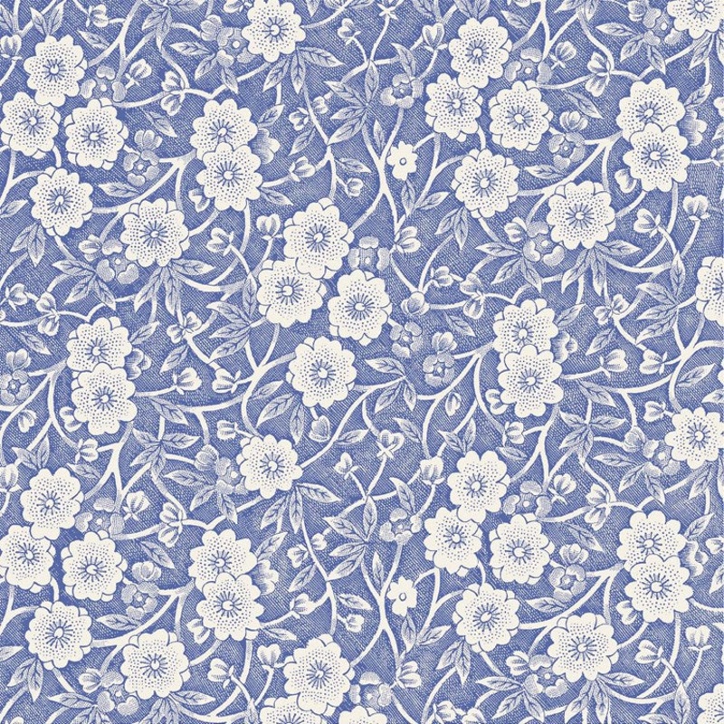 Blue Calico Cocktail Napkin