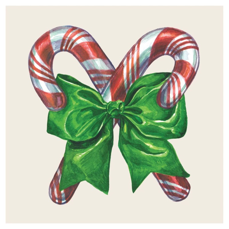 Candy Cane Napkin