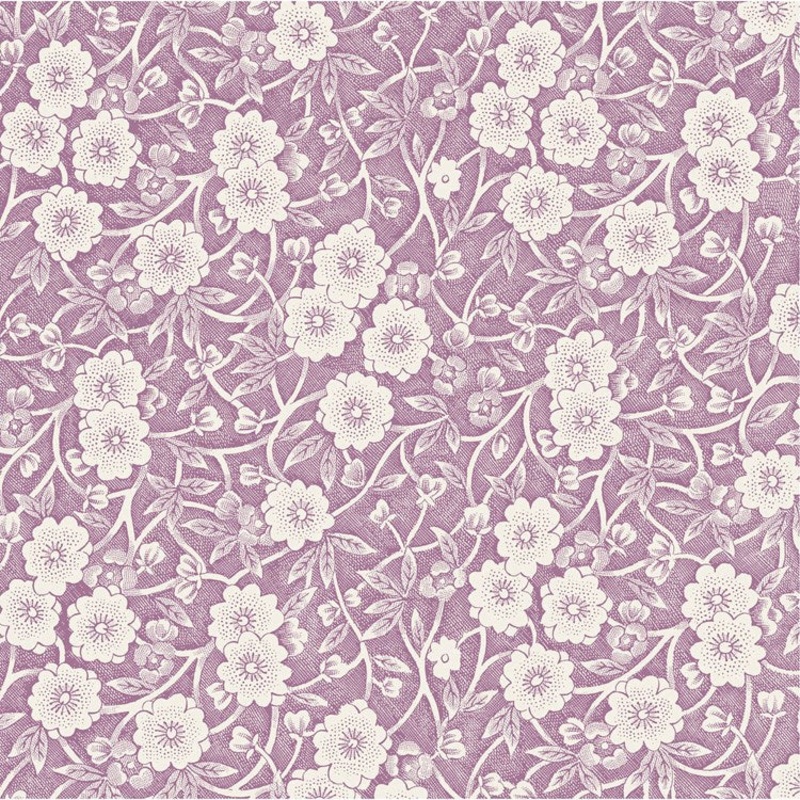 Lilac Calico Cocktail Napkin