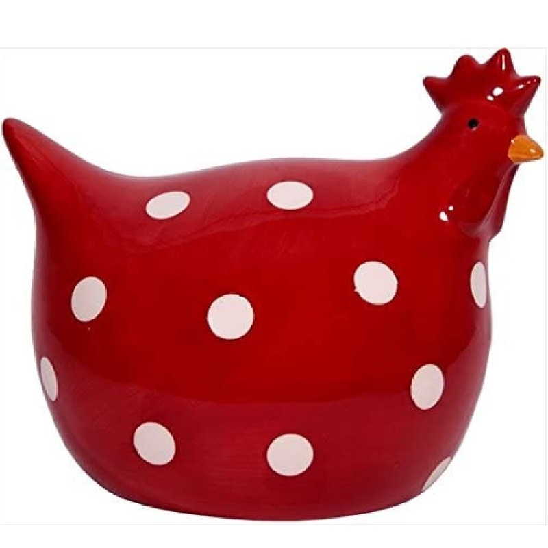 Red Chicken w/White Dots