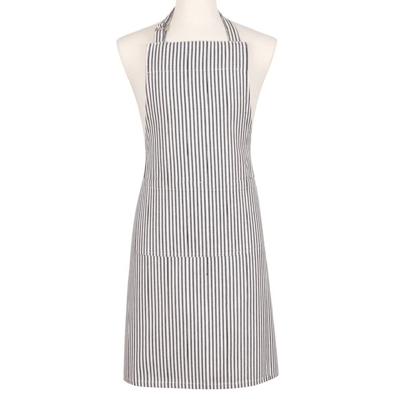Black Metro Stripe Apron