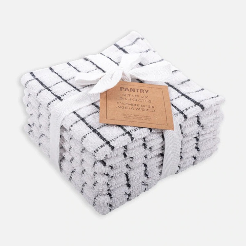 Checkered Dish Cloths- Black