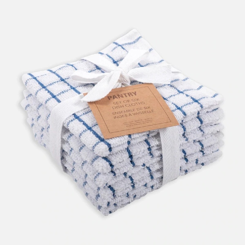 Checkered Dish Cloths- Blue