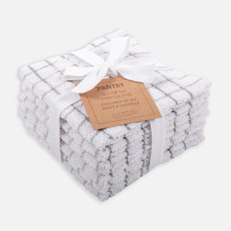 Checkered Dish Cloths- Gray
