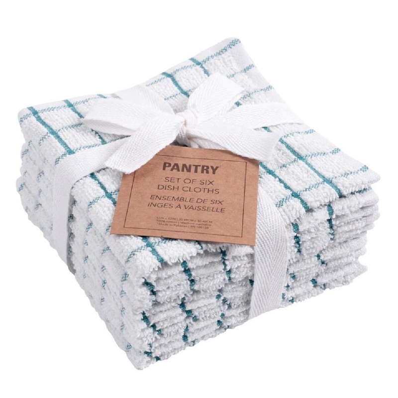 Checkered Dish Cloths- Teal