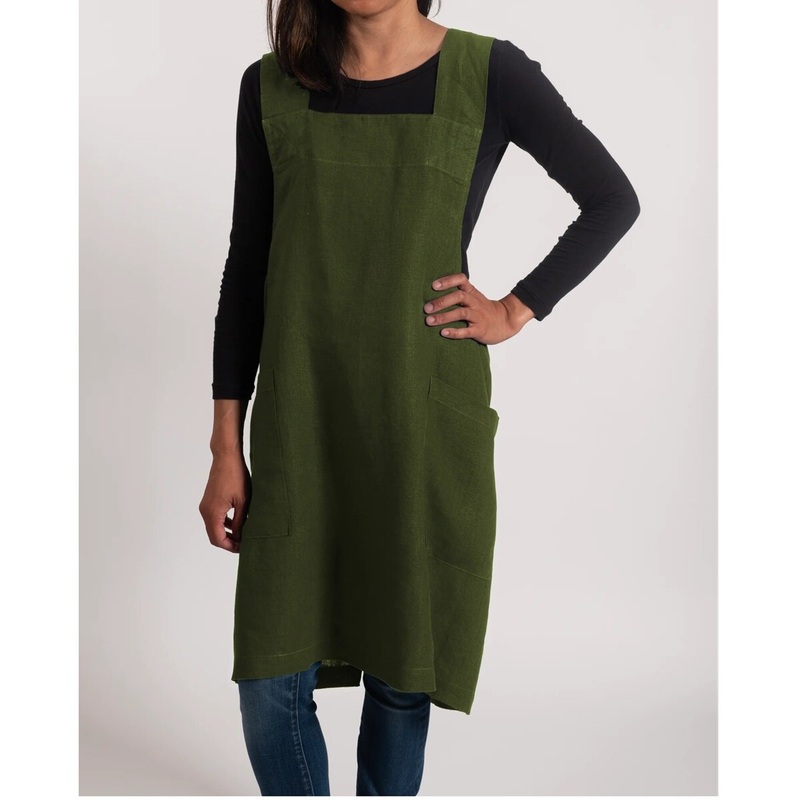 Firenze Stonewashed Apron|Black|Natural|Navy|Olive